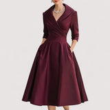 Lorenza™ | Midi satenska haljina