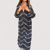 Maren™ | Prugasta maxi haljina
