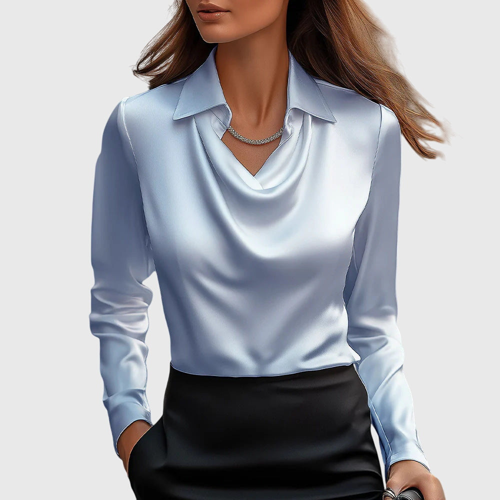 Brooklyn – Elegantna Bluza od Sjajnog Satena