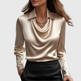 Brooklyn – Elegantna Bluza od Sjajnog Satena