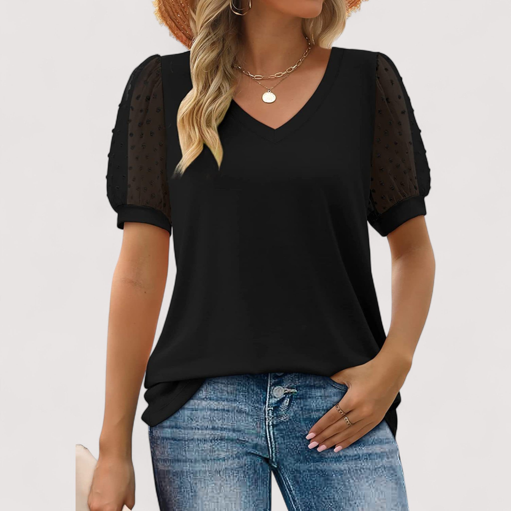 Ilse™ | Proziran top s V-izrezom