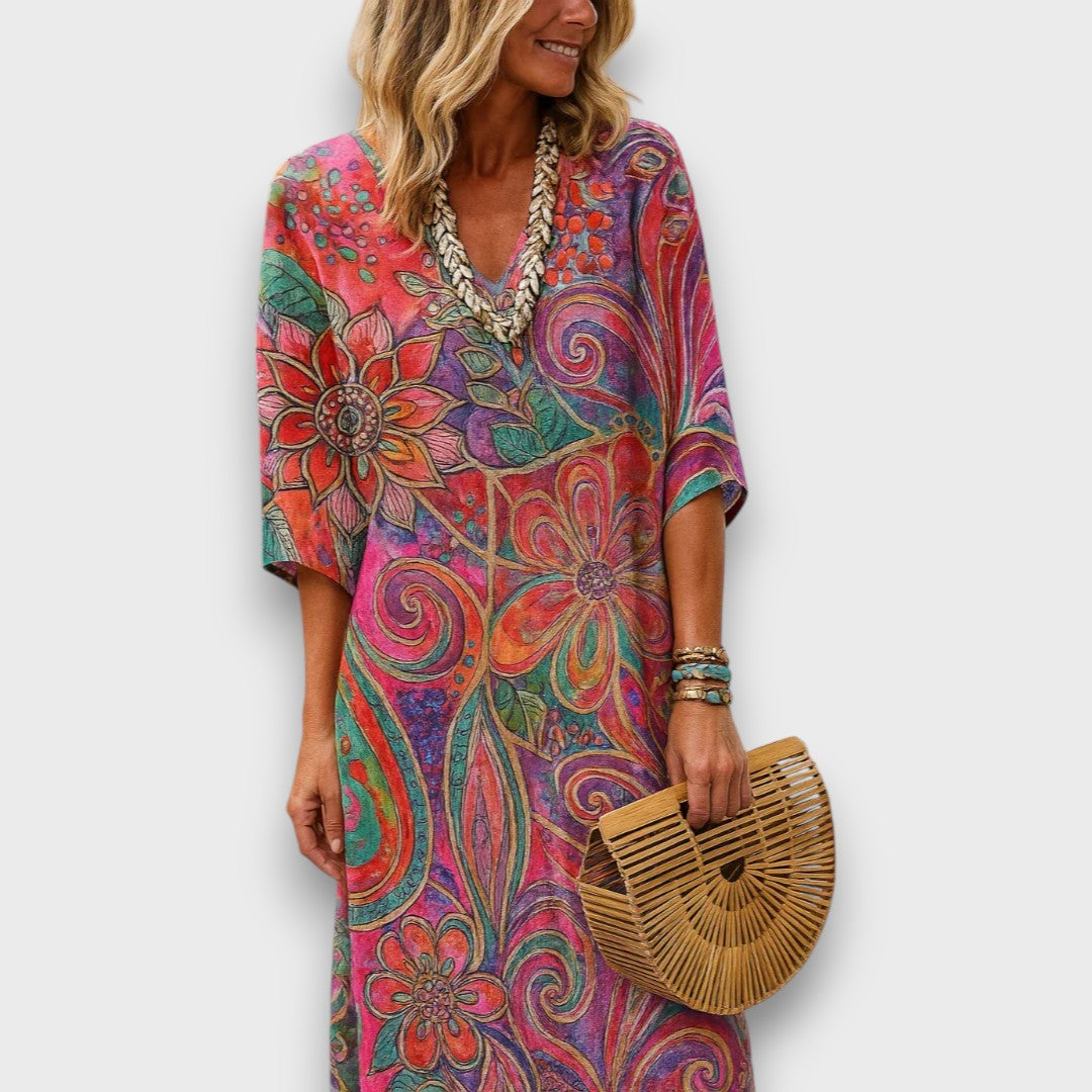 Kaftan s Boemskim uzorkom i opuštenim krojem