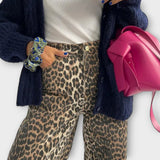 Rozalija - Vintage traperice s uzorkom leoparda