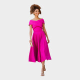 Mia – Elegantna magenta haljina
