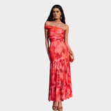 Valeria – Elegantna off-shoulder haljina