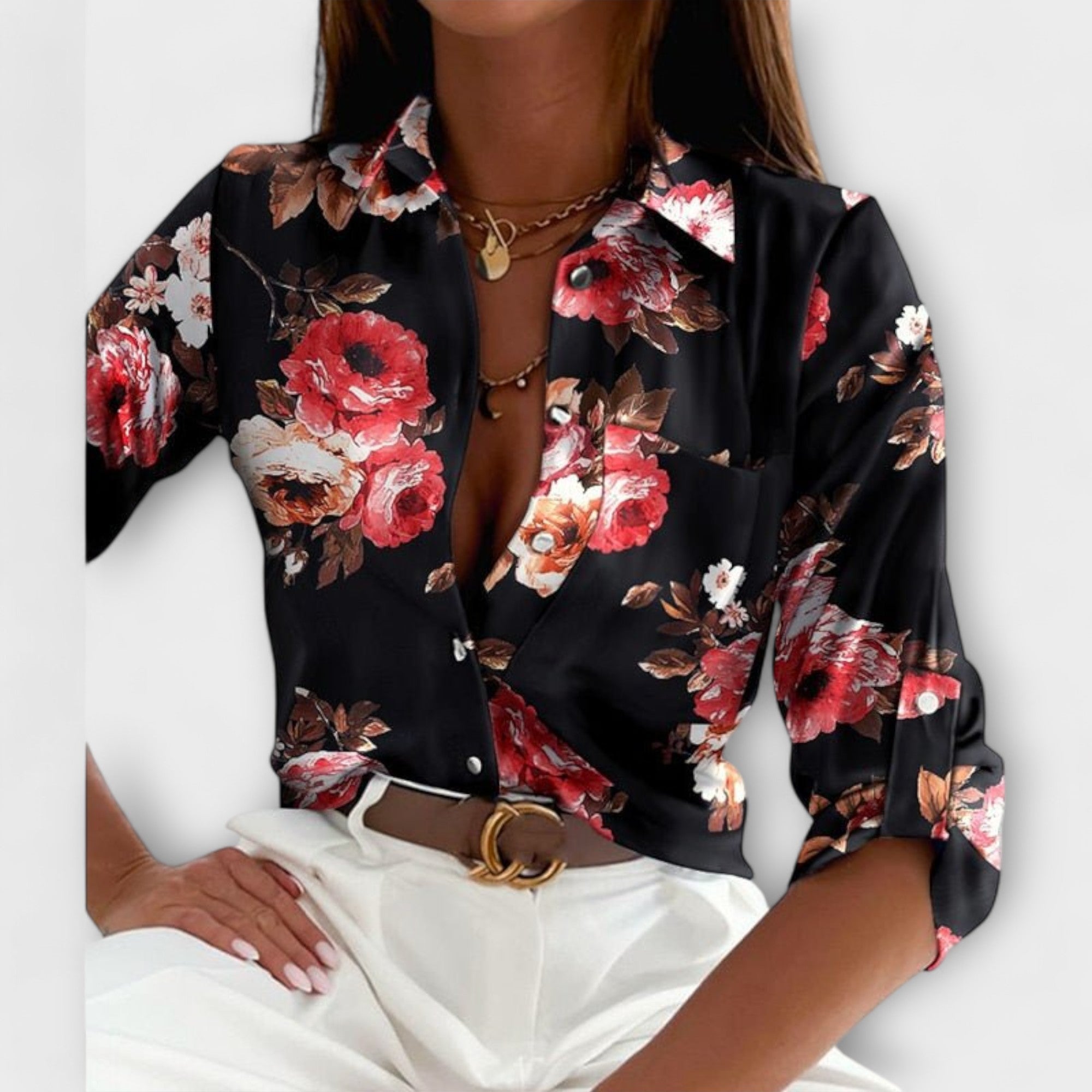 Camila – Sofisticirana Geometrijska Bluza